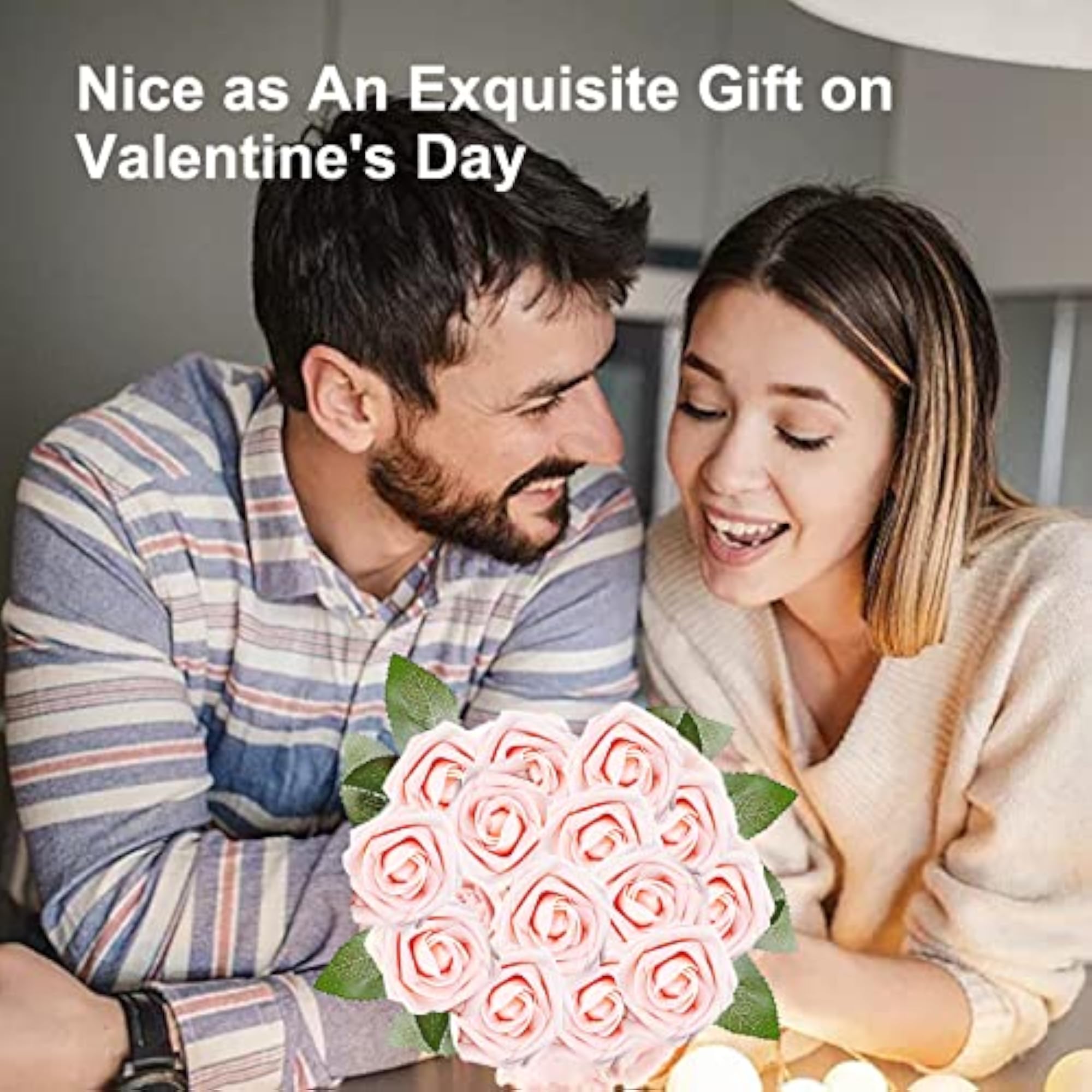25 Pieces Valentine's Day Artificial Rose Flowers