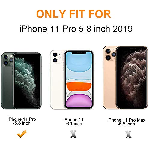 image for ZVE Wallet Case for iPhone 11 Pro Zipper Wallet Case with Credit Card 