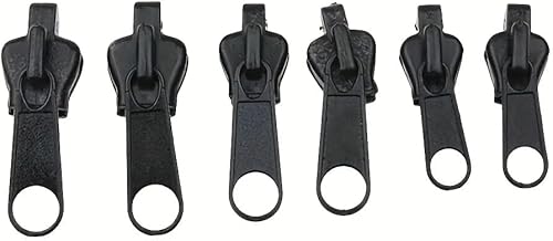 6 unids cremallera instantánea universal cremallera deslizante reemplazo 3 tamaños DIY coser reparación cremallera kit cremallera deslizante dientes