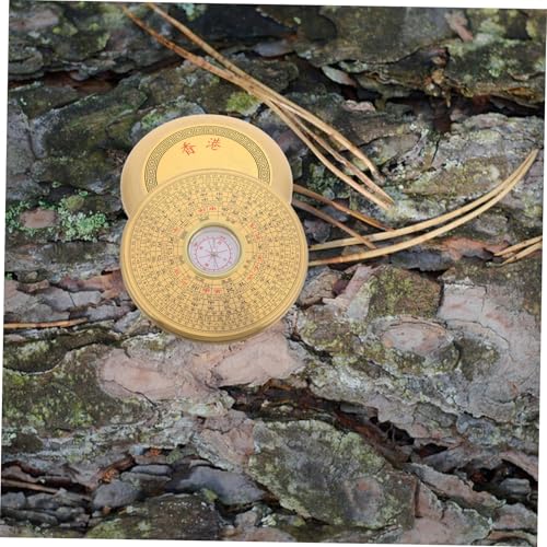 Brújula portátil de cobre Feng Shui para camping y senderismo miniatura 4