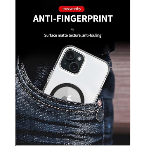Image of Amazon Brand- Solimo Back Cover for Apple iPhone 13 /14 | Compatible with MagSafe | Magnetic Case with Built-in Magnets | Slim PC & TPU Cover for Apple iPhone 13 /14 (Black)