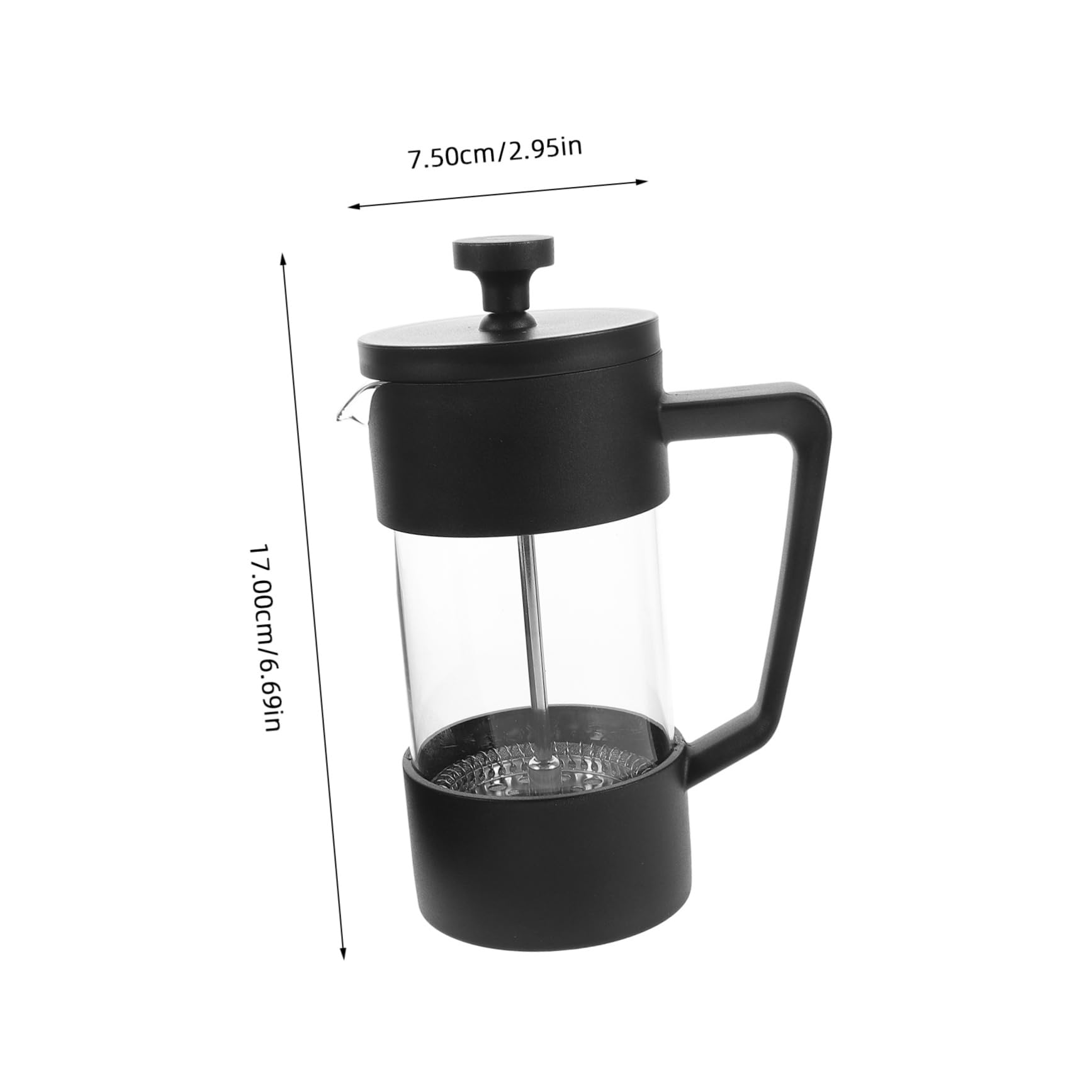 OSALADI Borosilicate Glass Maker Hand Brew Coffee Pot for Home Kitchen Travel Camping Unique Filter Design for Cold Brew and Rich Flavor Extraction