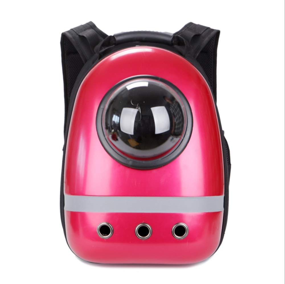 Sac à dos pour chat et chien rouge style capsule spatiale 34.5x29x42cm