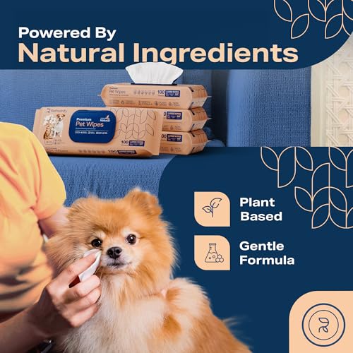 Dog Wipes for Paws and Butt - Plant Based Unscented (Pack of 400) - Pet Wipes for Dogs and Cats - Deodorizing Non Toxic Dog Wipes, +12 Additional Travel Wipes - Image 4