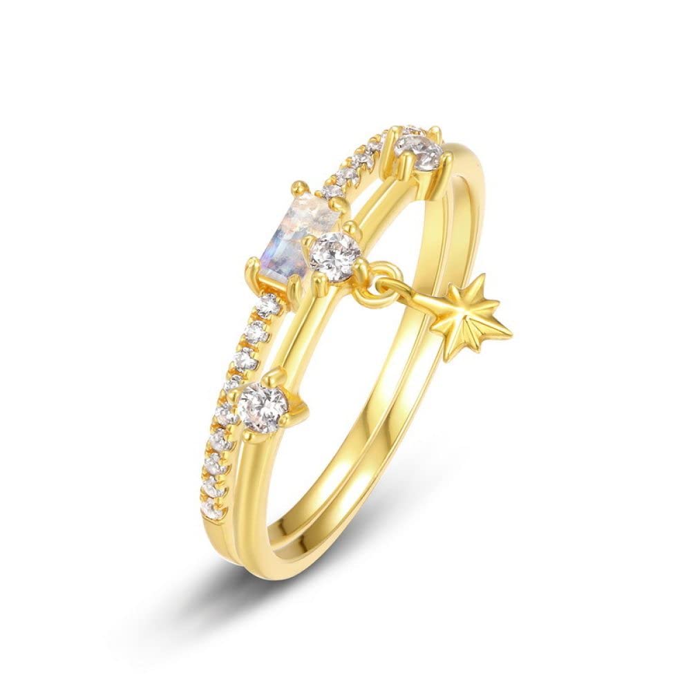 Verstellbarer Ring, Verstellbare Ringe Für Frauen Einfache Geometrie 925 Sterling Silber Ring Stapelung Ewigkeitsringe Damen Herren Trauringe Versprechen Ringe Kleid Ringe Geschenk