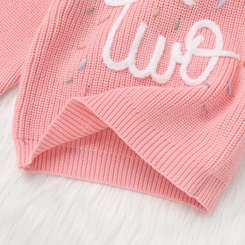 Baby Girls Boy 1st Birthday Outfit Sweater Top Fall Winter Clothes Long Sleeve Knit Pullover Top Cake Smash Sweatshirt4