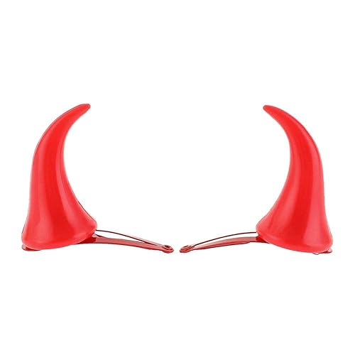 Miniatura 1 de BinaryABC Pasadores de horquilla para el pelo de cuernos de diablo de Halloween, accesorio para disfraz de Halloween, fiesta de Halloween, (1 par)