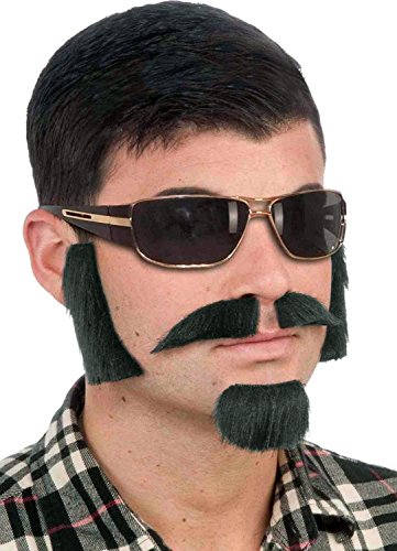 Forum Novelties Men's Facial Hair Disguise Kit, Gray, One Size