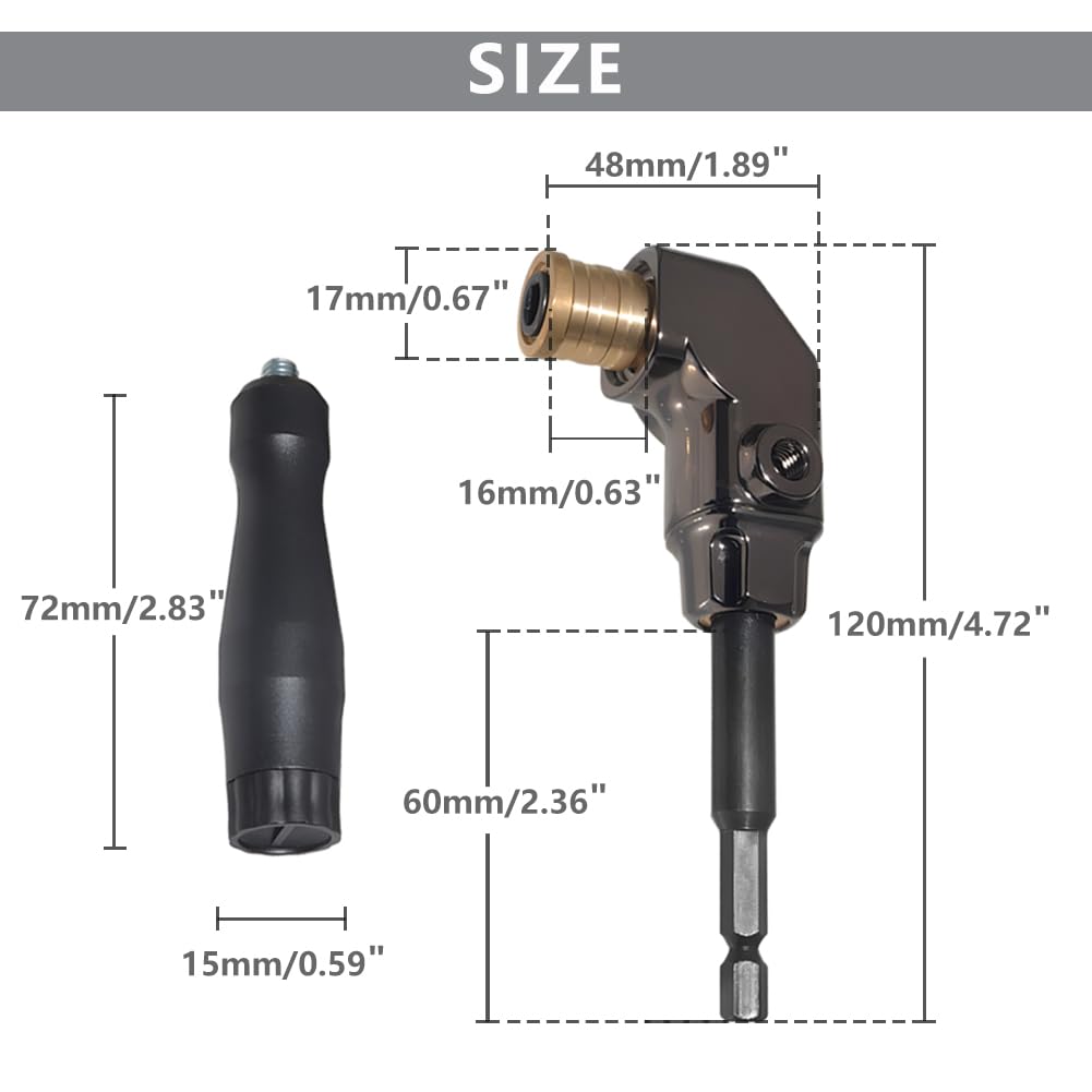 90 Degree Drill Adapter - Quick Change Bit Attachment -2 90 Degree Drill Adapter - Quick Change Bit Attachment -2