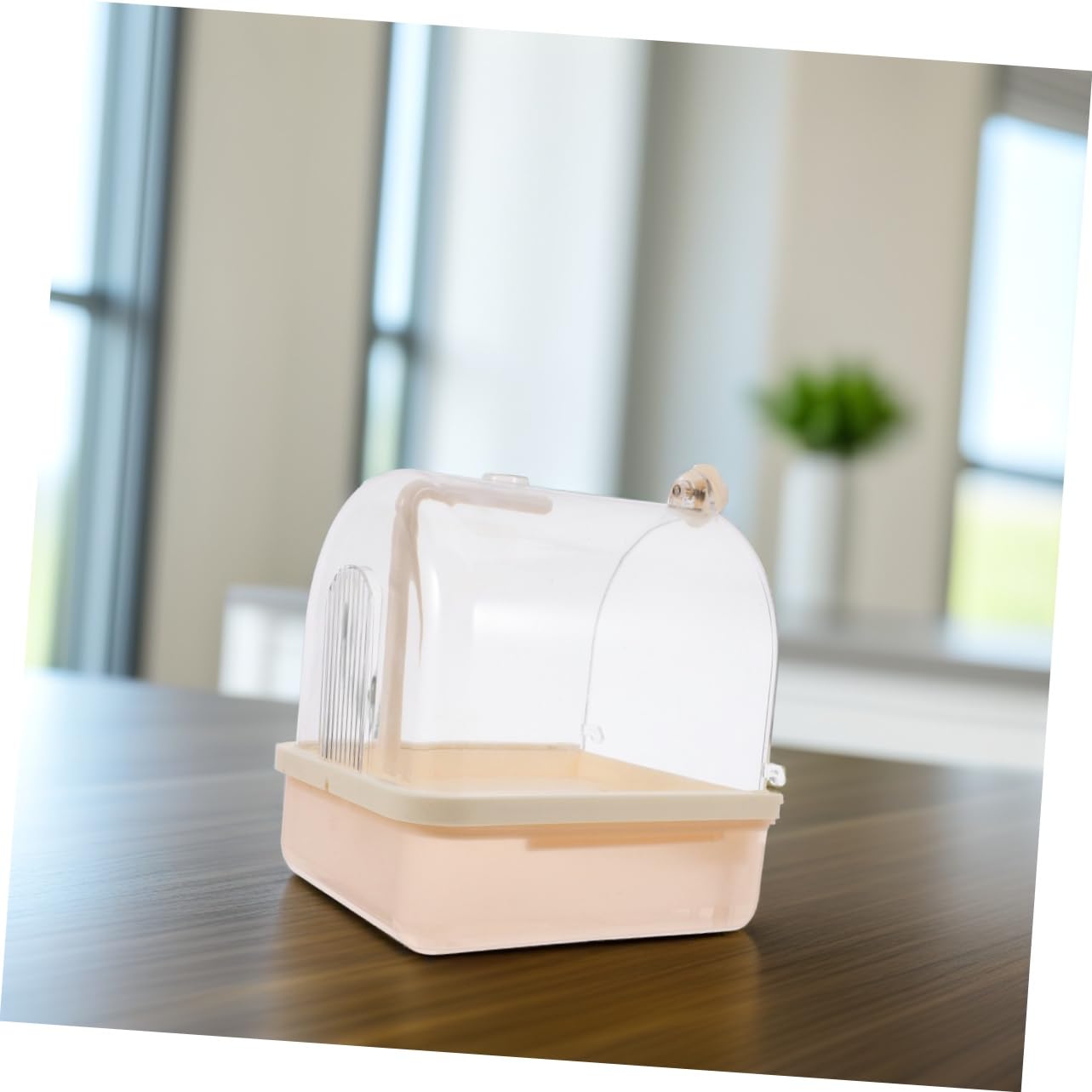 TOYANDONA Vasca da Bagno Automatica per Pappagalli, in ABS, da Esterno per Gabbia, Ambiente Confortevole, Installazione Facile