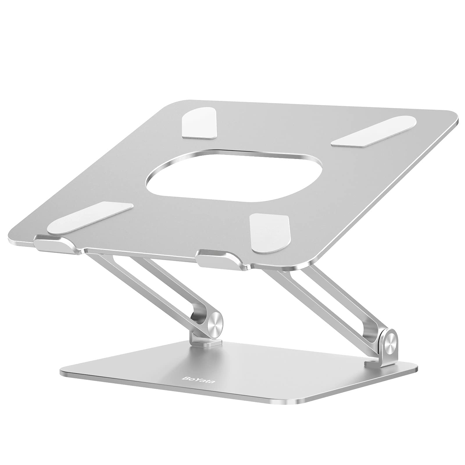 BoYata Support Ordinateur Portable Refroidissement Sable Multi-Angle Compatible MacBook Pro Air 10-17 Pouces Argenté