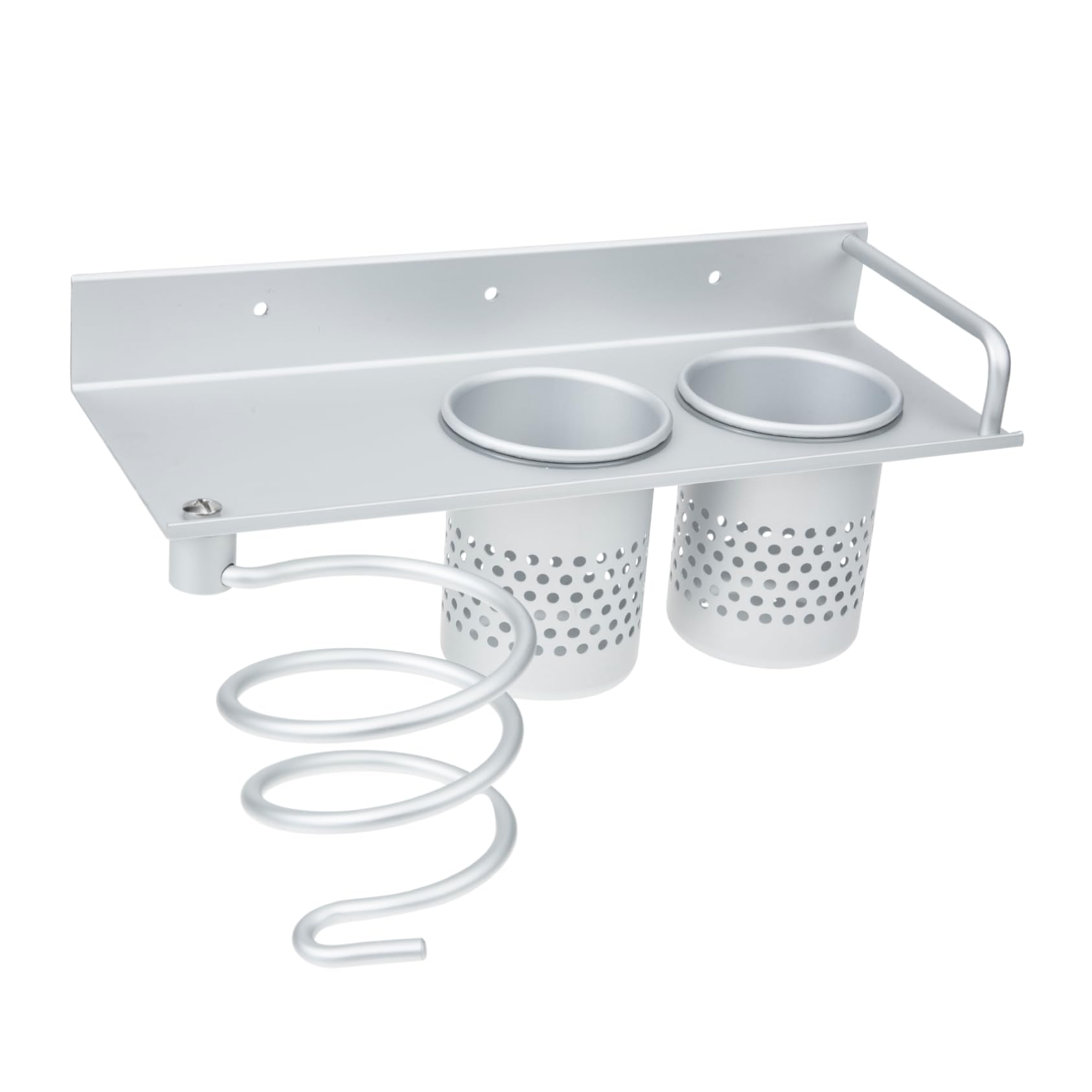 IWOWHERO Strong Load-bearing Wall-mounted Hair Dryer Rack Hair Tools Organizer No Fall Easy Install for Bathroom