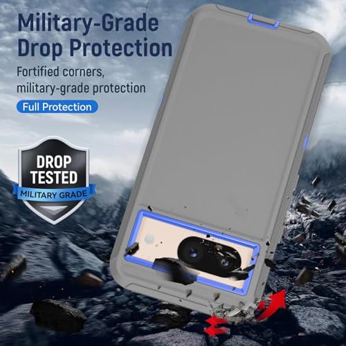 Coque Google Pixel 8 robuste antichoc YmhxcY Defender avec clip ceinture et béquille de protection