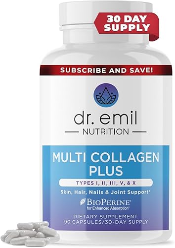 Miniatura 4 de DR EMIL NUTRITION Píldoras Multi Collagen Plus - Suplementos de colágeno para apoyar el cabello la piel las uñas las articulaciones y la salud