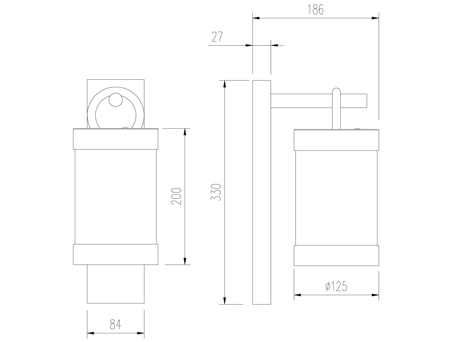meineWunschleuchte Außen-Wandleuchte Weiß, Außenlaterne für Haus Wand, | Höhe 33cm, mit E27 LED, Außenleuchte Landhausstil Wandlaterne für Wand Beleuchtung außen IP44