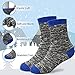 SPTRAMLE Boys Warm Socks, Kids Winter Crew Socks for Toddler Boys Girls(10-14 Years), 5 Pairs Thicken Thermal Half Cushion Mid Cut Socks