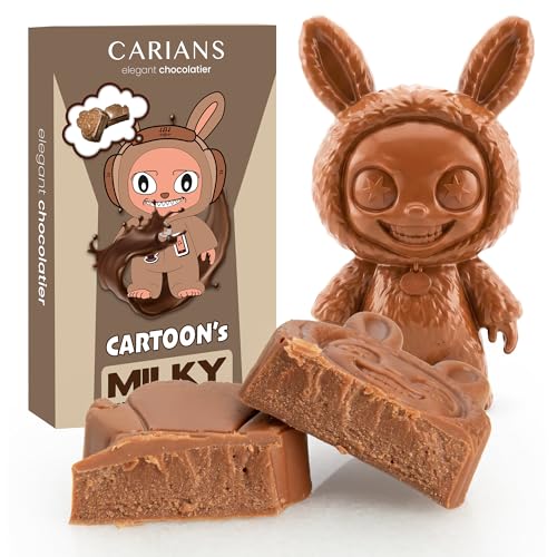 CARIANS Cartoon's Nutella Filling Milky Chocolate Bar, Valentine’s Day Belgian