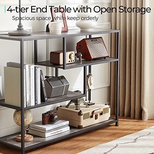 LINSY-HOME-Console-Table-4-Tier-Sofa-Tables-for-Entryway-Narrow-Tables-with-Open-Storage-Shelves-393-Console-Tables-for-Entryway-Hallway-Sofa-Couch-Living-Room-Bar-Kitchen-Beige