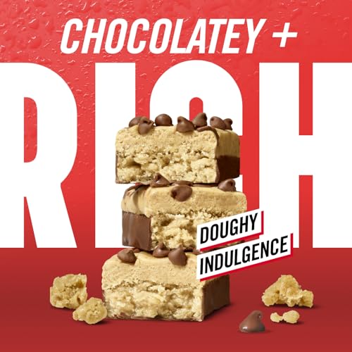 Image of MET-Rx Big 100 Protein Bars, Chocolate Chip Cookie Dough, 30g Protein, 9 Ct | Great as Healthy Meal Replacement, Snack, and Help Support Energy, With Vitamin A, Vitamin C, and Zinc