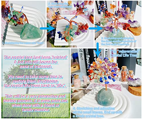 Qinjiejie B09XKF5CDN Amethyst Crystal Tree Crystals Healing Stones Reiki Natural Crystals Base Copper Wire Tree Life Spiritual Meditation Energy Tree Room Office Desk Decor Purple Gifts thumb #5