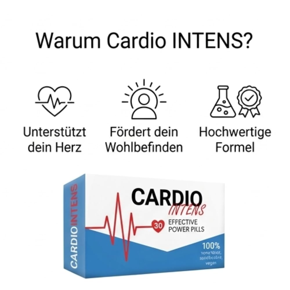 CARDIO Herz: Reguliert den Blutdruck - unterstützt Gesundheit schneller zu erreichen - Deutsche Herstellung