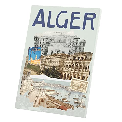 Fabulous Tableau Décoratif Toile Imprimée Affiche Poster Alger Collage Voyage Tourisme Carte Postale (40 cm x 56 cm)