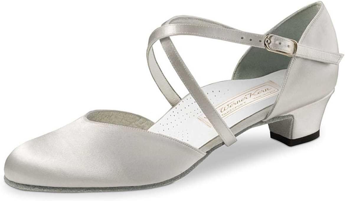 Werner Kern Ladies Dance Shoes Felice 3.4_SW - White Satin - 3.4 cm