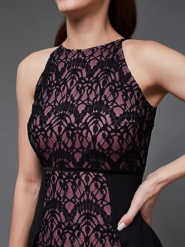 Image of Miss Chase Women's Sleeveless Collared Bodycon Above-Knee Polyester Dress
