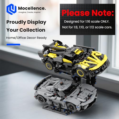 Image of Display Stand for Lego Technic Cars (1:16 Scale Only), 2-Tier Stand for Lego Car 42204 42205 42173 42161 42138 and More, Display Building Set for Boys, Girls, Adults, Ages 6+