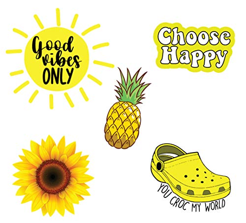 Pack of Cute hydroflask Stickers for Teens, Yellow Stickers