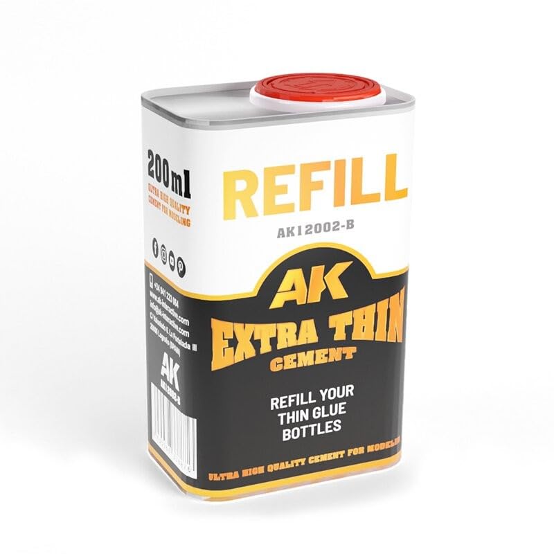 AK Interactive Extra Thin Cement Refill, 250 ml