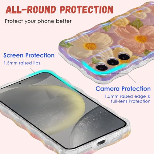 Coque Samsung S24 Plus fleur rose en silicone TPU souple QLTYPRI - 3