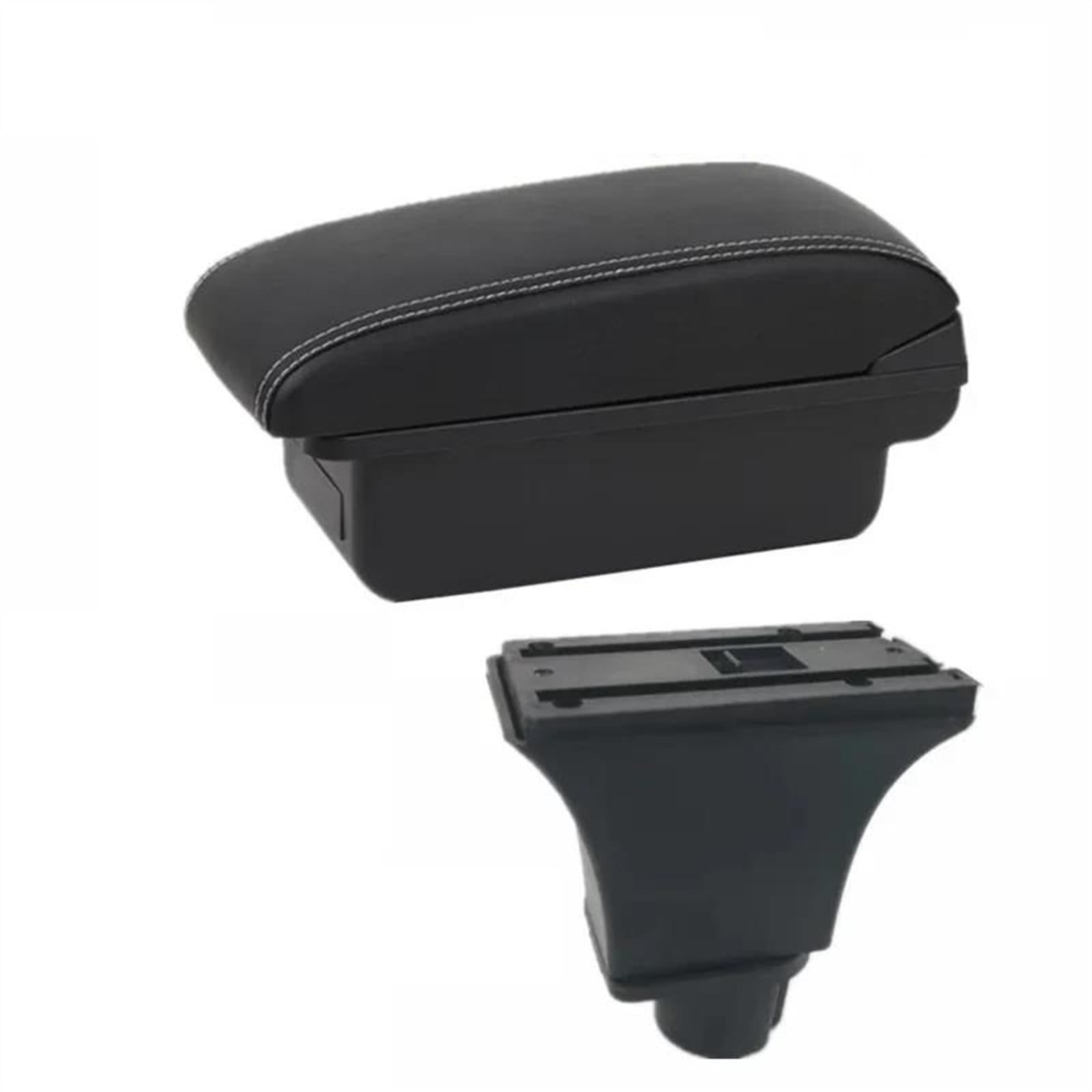NMJLQW Storage Rack Car Interior Accessories Center Console Storage Box Multifunctional Armrest Storage Box For Corsa C(A1 white line)