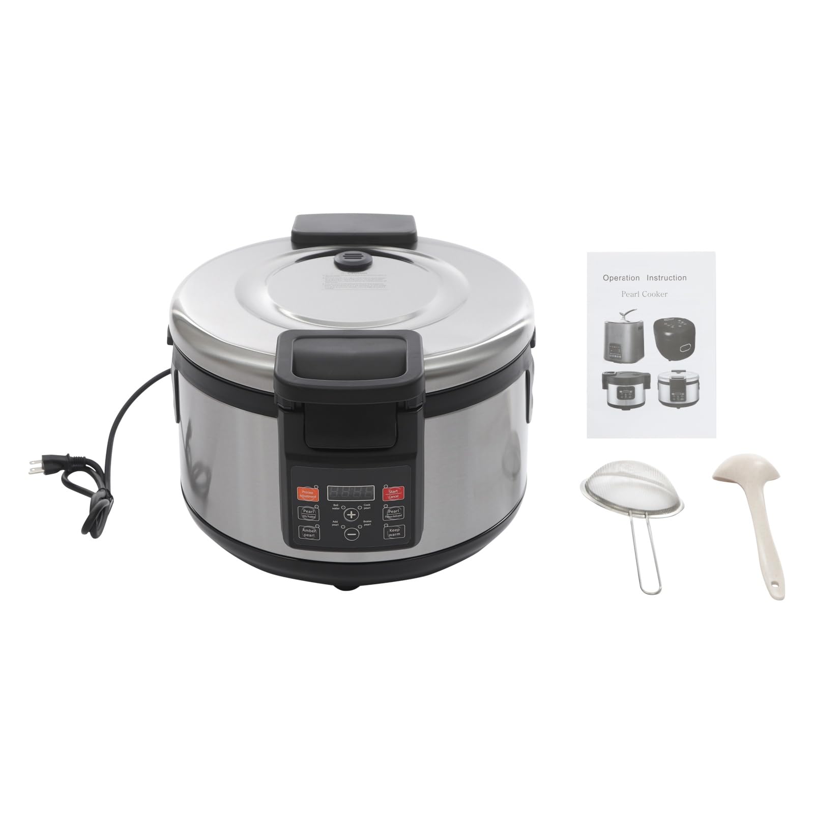 LIAPDG 2200W Pearl Cooker, 4.2 Gallons Commercial Tapioca Boba Maker 16L Automatic Pearl Maker with Touchscreen Boba Bubble Tea Cooker Weight of Cookable Pearls 1-3 Kg/2.20-6.61 Lbs