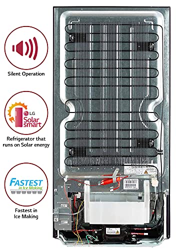 Image of LG 188 L 3 Star Inverter Direct-Cool Single Door Refrigerator (GL-B191KDSX, Dazzle Steel)