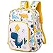 VASCHY Sac à Dos Enfant, Léger Cartable Garçon Fille pour Maternelle Petit Sac Creche Tout-Petits à Dos pour 3 à 5 Ans avec Poches Élastiques pour Bouteille et Boucle de Poitrine, Dinosaure Jaune