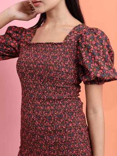 Image of Tokyo Talkies Floral Printed A-Line Dress
