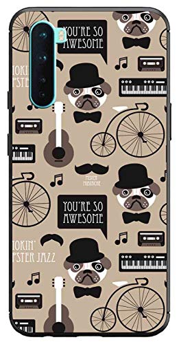 Image of Amazon Brand - Solimo Designer Bicycle Grey Pattern Design Printed Soft & Flexible Hybrid Back Case Mobile Cover for OnePlus Nord