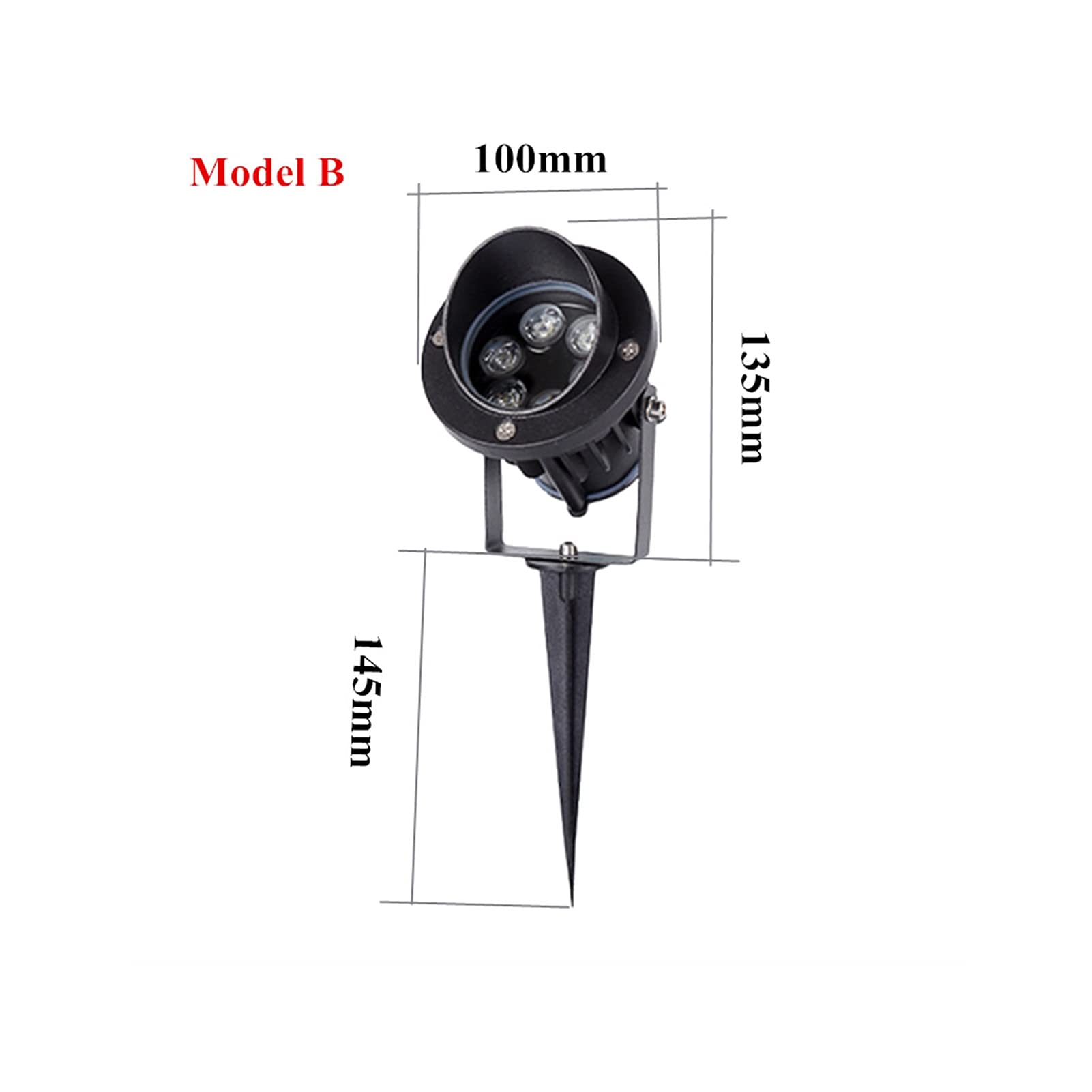 2Pack Outdoor Garten Lampe LED Rasen Licht LED 6W Wasserdicht Landschaft Spike Strahler Untergrund Licht Terrasse Lampen (Color : Warm White, Size : Plug into The Ground)