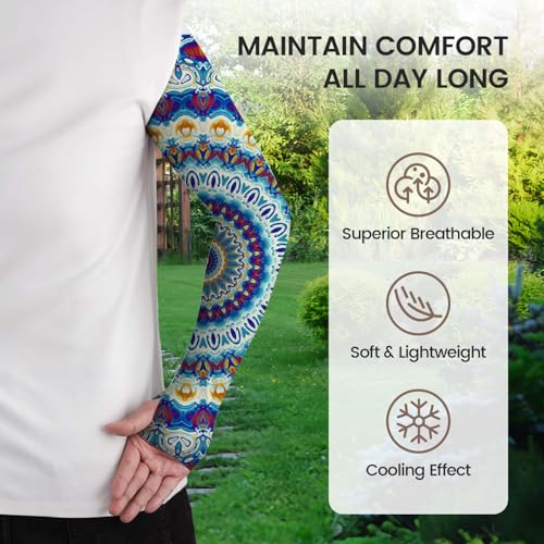Image of YPHCDO Gardening Sleeves for Women Farm Sun Protection Thorn Proof Cooling Arm Sleeves to Cover Arms for Garden Sports