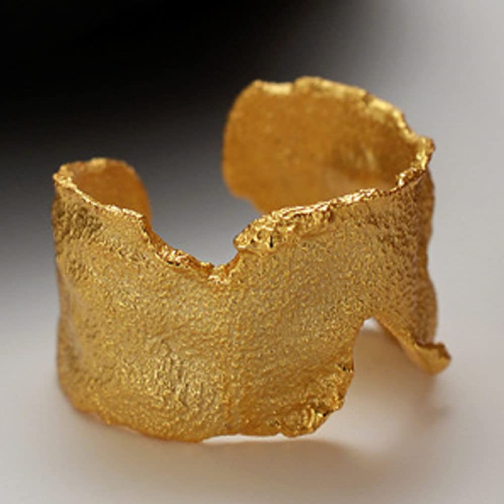 Anello Regolabile,Anelli Regolabili Per Le Donne Bruciano La Trama Rugosa Anelli Di Eternità Semplici E Robusti In Argento Sterling 925 Anelli Di Fidanzamento Placcati In Oro Anelli Di Fidanzamento