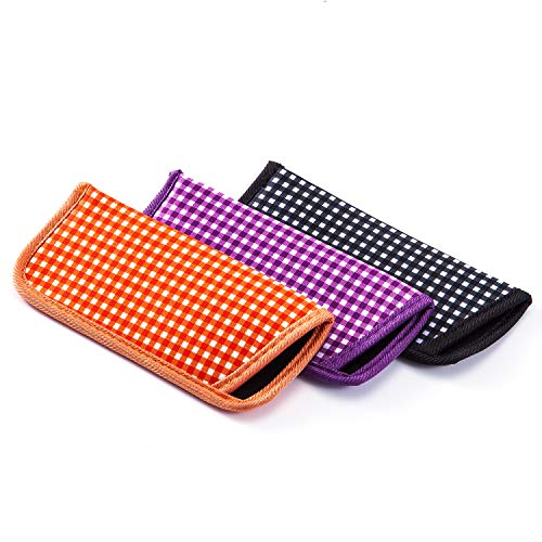 Image of TRIUMPH VISION Reading Glasses Pouch Eyeglass Sleeve Soft Case Slim 3 Pack | Alternative to Bulky Case Lightweight,Neoprene Lined Padded Protect Optical lens Slip in, Cute Pattern Portable for Daily Use