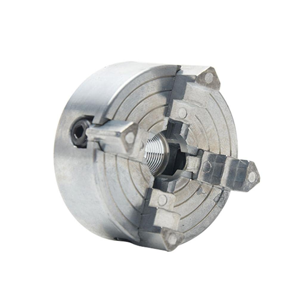 Mandrino 4 griffe per Trapano in lega di zinco Mini tornio Mandrino M12 * 1 Mandrino Trapano elettrico a mano Biella Utensile elettrico per mini tornio in metallo