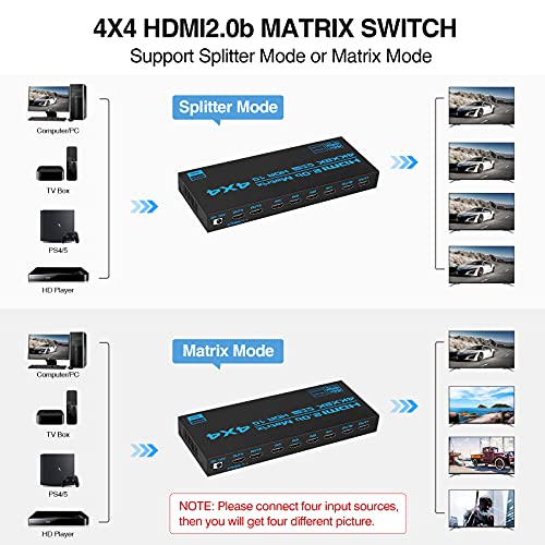 Avedio Links 1964 4K@60Hz Hdmi Matrix Switch 4X4 thumb #2