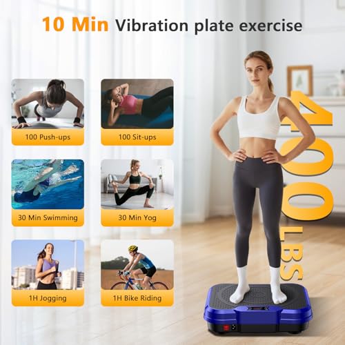 Image of NXSCI Vibration Plate Exercise Machine, Vibration Plate for Lymphatic Drainage Weight Loss, Shake Plate with 250 Speed Levels, 400 Lbs Capacity Full Body Workout for Home Office Gym