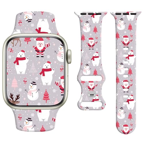 Jngnpn �N���X�}�X�X�|�[�c�o���h Apple Watch�o���h 38/40/41/42/44/45/49mm ���f�B�[�X �����Y �z���f�[�\�t�g�V���R�� �X�^�C���b�V�� �h�������p�X�g���b�v iWatch Series 10 9 8 7 6 5 4 