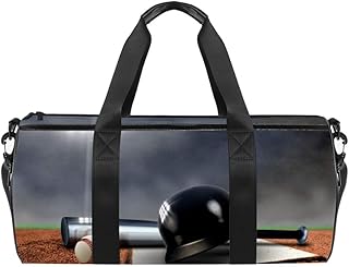 Borsone Palestra Baseball, Casco Borsa Sportiva Bambini Donna Borsa Nuoto Impermeabile Borsa da Viaggio Borsa Fitness per Campeggio Picnic Weekend 45x23x23cm