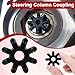 2 PCS Flexible Steering Coupler Replacement 56315-2K000FFF, Nylon Pad Plastic Rubber Wheel, Automotive Power Steering Coupler Steering Column, Compatible with Hyundai and Kia