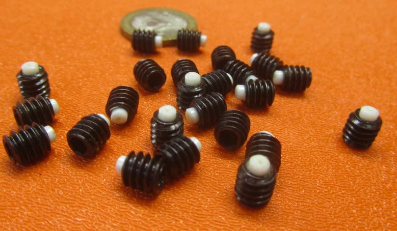 Black Oxide Steel Nylon Tip Set Screw 1/4"-20 x .250" Thread Length 25 pcs
