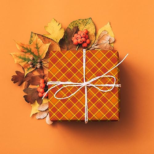 Whaline W9217 12Pcs Fall Cotton Fabric Bundles 10 X 10 Inch Autumn Buffalo Plaid Fat Quarters Plaid Quilting Patchwork Squares Sewing Fabrics For Harvest Thanksgiving Diy Handmade Craft Home Party Decor thumb #5